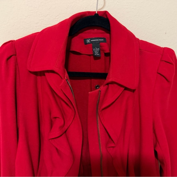 Red Radiance | INC Ruffle Blazer - Picture 10 of 14